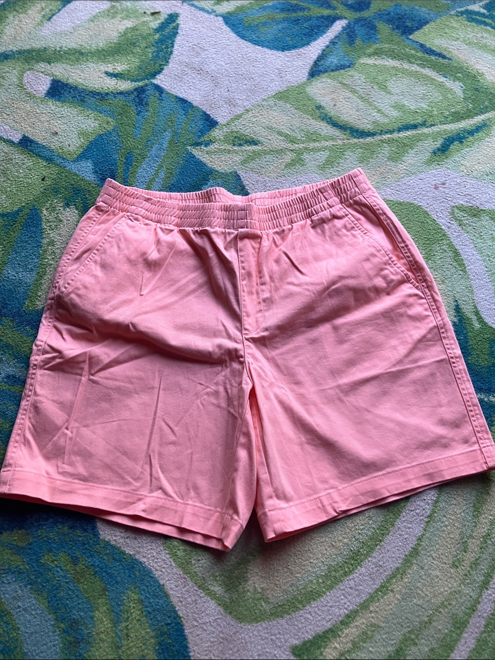 Lands' End Peach Elastic-Waist Shorts